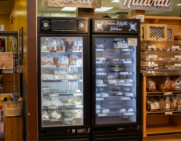 Take and bake dessert section featuring frozen pies and sweet pastries in Durango